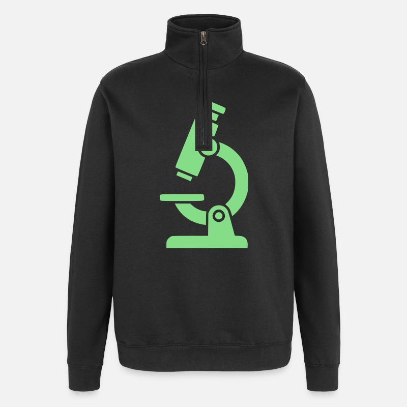 Icône de microscope Modern - Sweat à zip 1/4 - noir