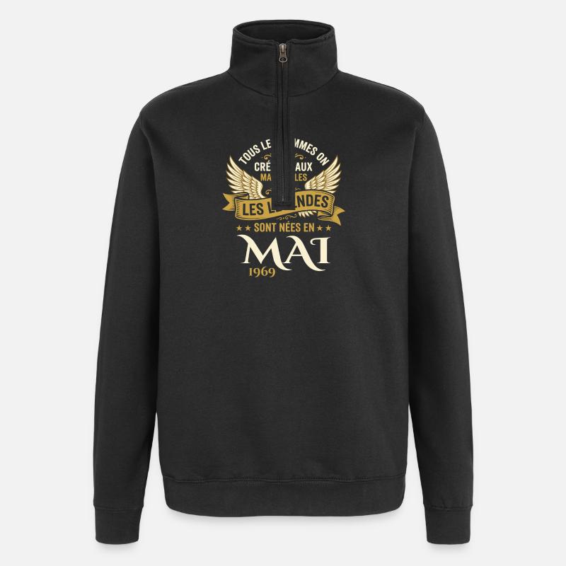 Anniversaire Mai 1969 - Sweat à zip 1/4 - noir