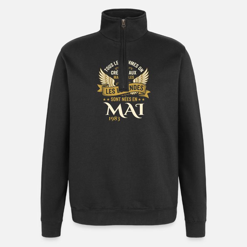 Anniversaire Mai 1983 - Sweat à zip 1/4 - noir