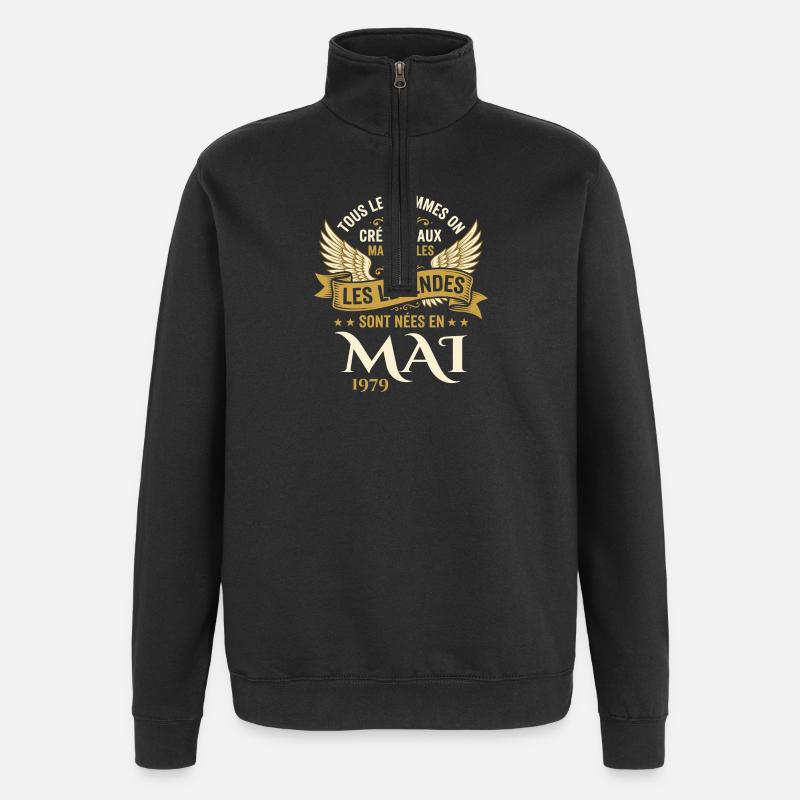 Anniversaire Mai 1979 - Sweat à zip 1/4 - noir