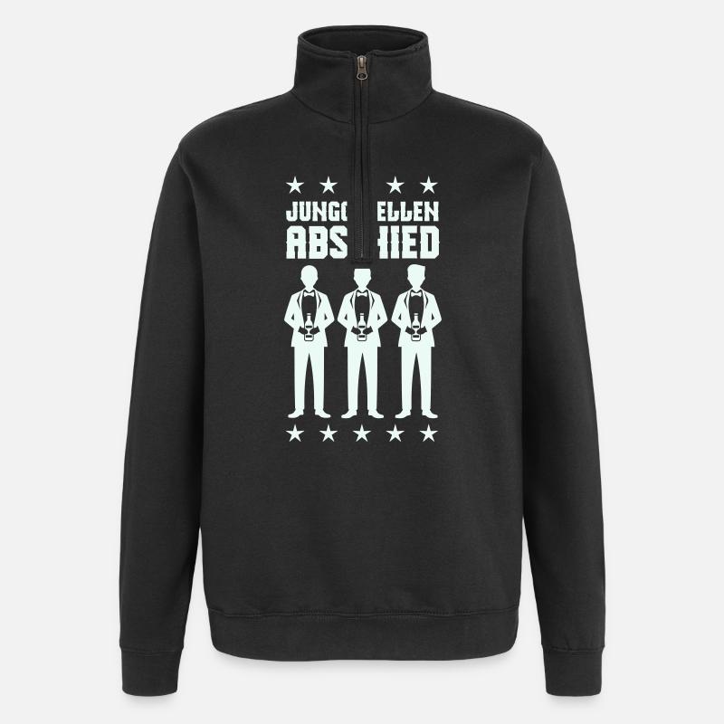 junggesellenabschied_sterne- - Quarter-Zip-Sweatshirt - Schwarz