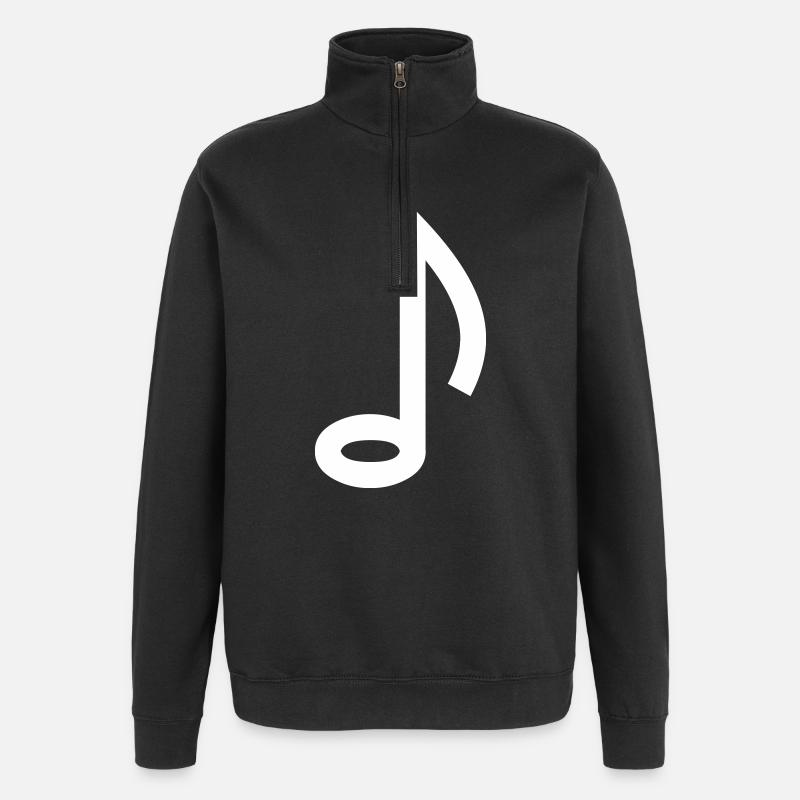 Note Symbol - Quarter-Zip-Sweatshirt - Schwarz