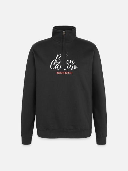 Buen Camino Jakobsweg Camino de Santiago - Sweat à zip 1/4 - noir