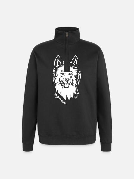Harzer Fuchs Head "Black Edition" - Quarter-Zip Sweatshirt - black