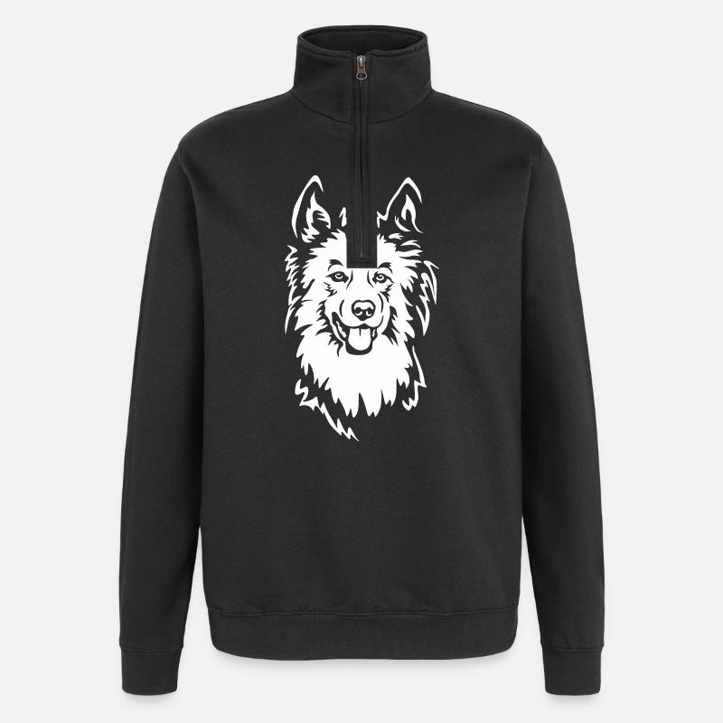 Harzer Fuchs Head « Black Edition » - Sweat à zip 1/4 - noir