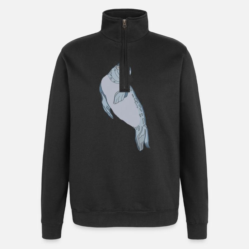 Robbe Seehund - Quarter-Zip-Sweatshirt - Schwarz