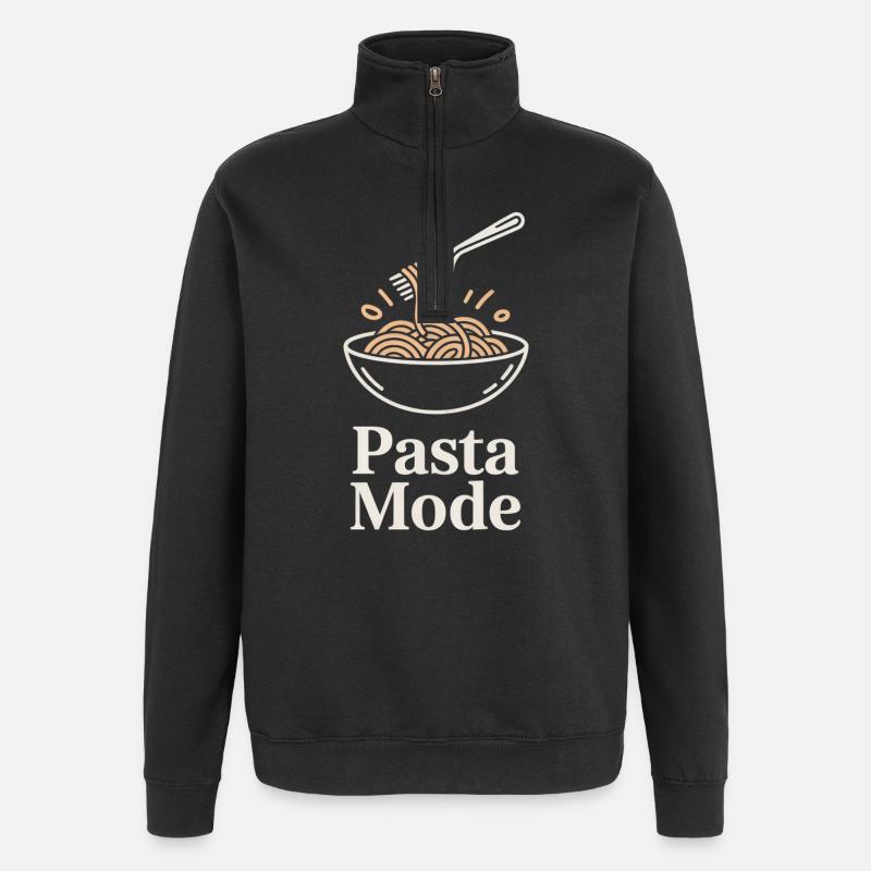 Mode des pâtes - Sweat à zip 1/4 - noir