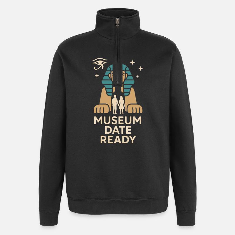 Pharaoh Archaeology in Ancient Egypt - Quarter-Zip Sweatshirt - black