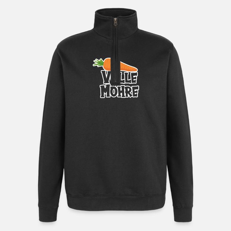 Volle Möhre - Quarter-Zip-Sweatshirt - Schwarz