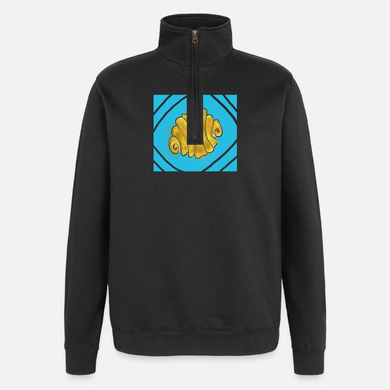 Franzbrötchen - Quarter-Zip-Sweatshirt - Schwarz