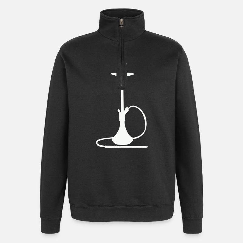 Shisha Silhouette - Sweat à zip 1/4 - noir
