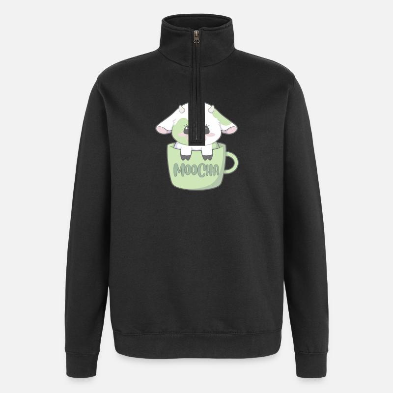 Moocha - Sweat à zip 1/4 - noir