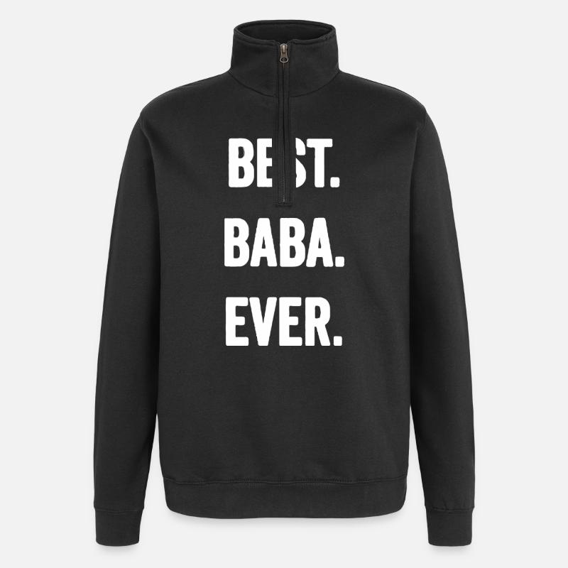 Best Baba Ever Bold - Quarter-Zip Sweatshirt - black