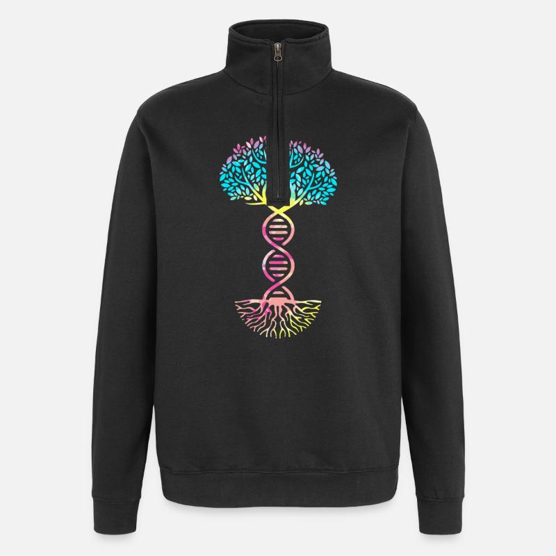 Structural formula molecule - Quarter-Zip Sweatshirt - black