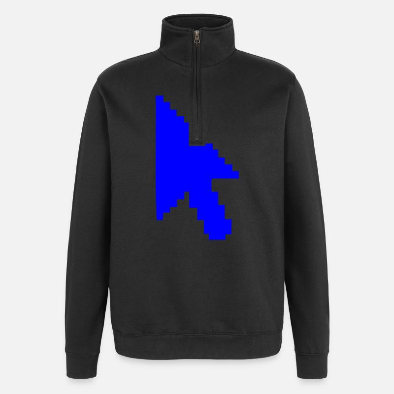 Zeiger Maus Silhouette - Quarter-Zip-Sweatshirt - Schwarz