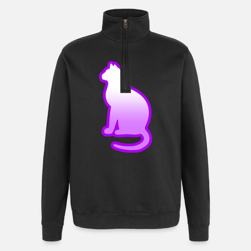 Cat - Quarter-Zip Sweatshirt - black