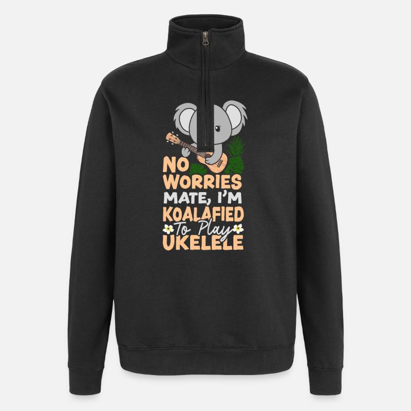 Ukulélé hawaïen Koala Koala No - Sweat à zip 1/4 - noir