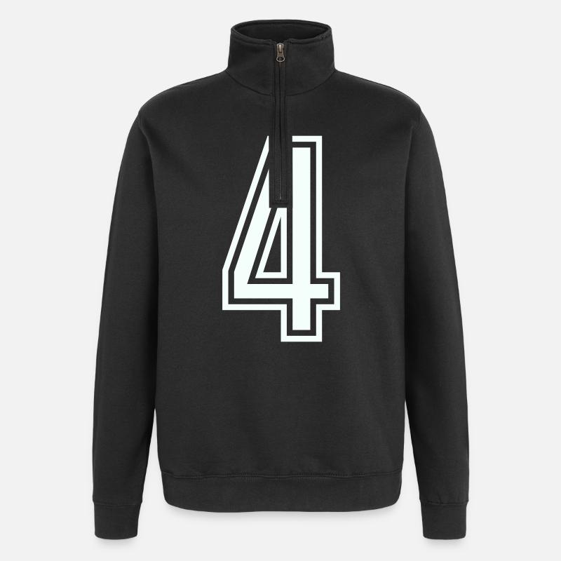 4 - Sweat à zip 1/4 - noir