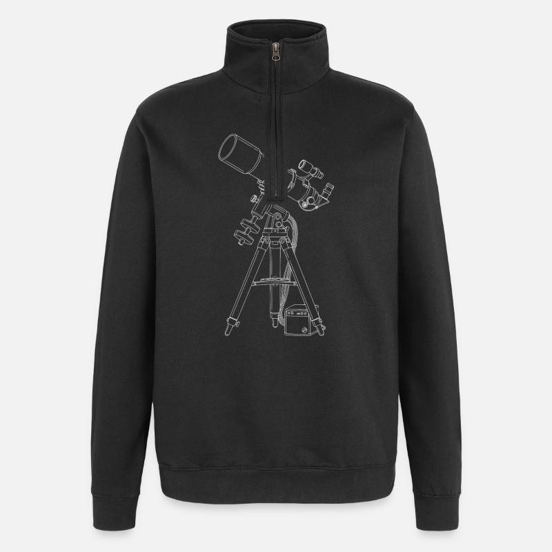 Refraktor Teleskop Astrofotografie  - Quarter-Zip-Sweatshirt - Schwarz