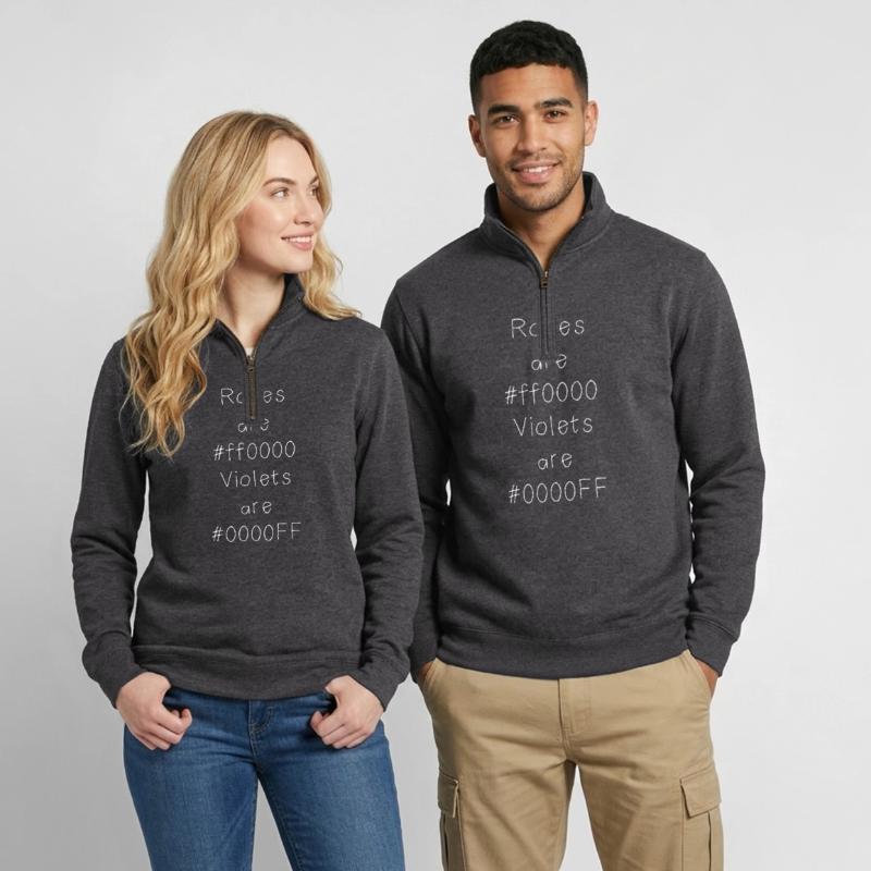 Blague sur le code couleur hexadécimal pour développeurs, codeurs et web... Sweat à zip 1/4