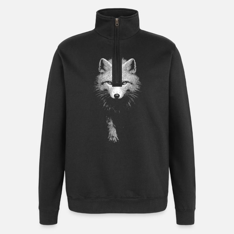 Polarfuchs - Quarter-Zip-Sweatshirt - Schwarz