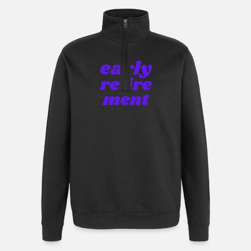 early retirement - Quarter-Zip-Sweatshirt - Schwarz