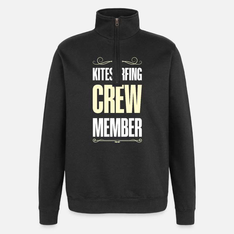 Kitesurfing Crew - Quarter-Zip-Sweatshirt - Schwarz