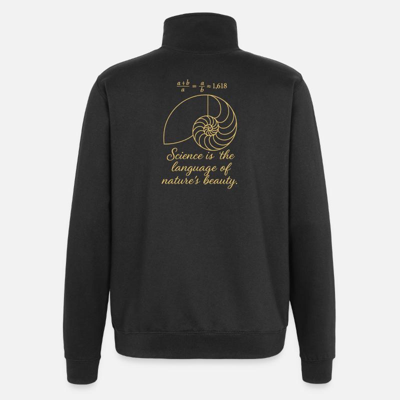 Coque de Fibonacci - Sweat à zip 1/4 - noir