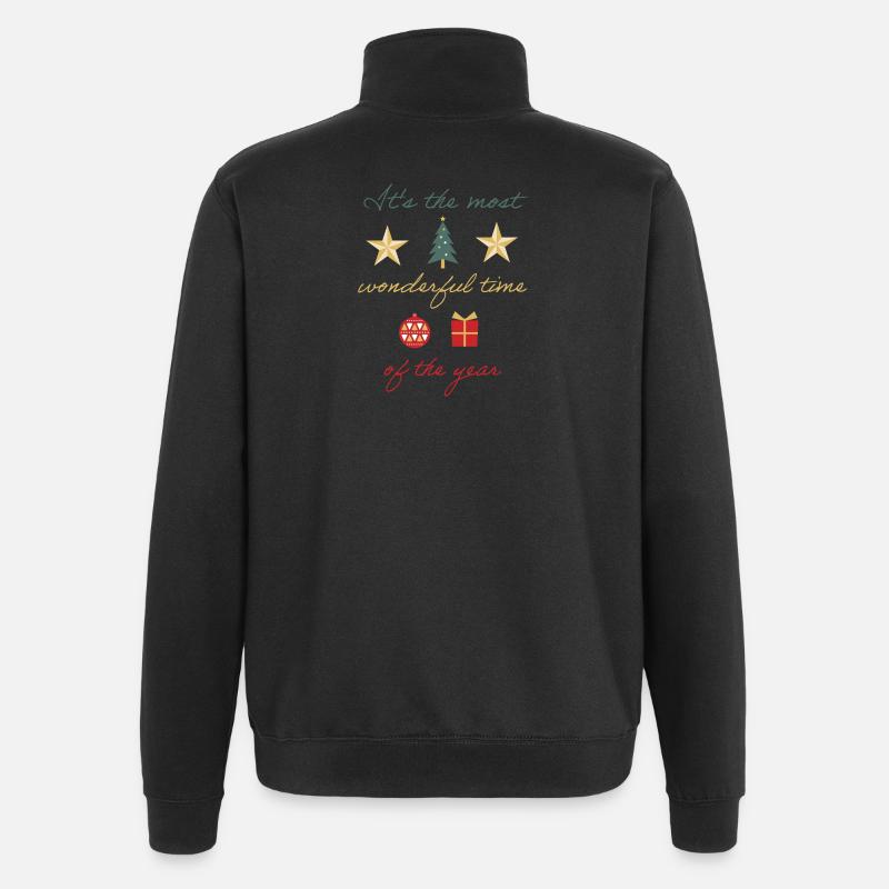 Wunderbare Weihnachtszeit - Quarter-Zip-Sweatshirt - Schwarz
