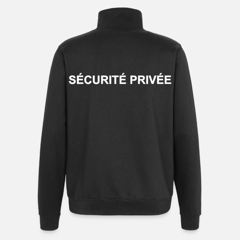 Private Security and Personalized Guarding - Quarter-Zip Sweatshirt - black