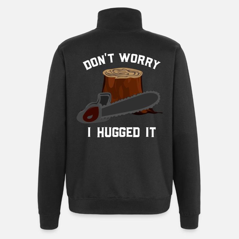 Holzbearbeitung Holz Geschenk - Quarter-Zip-Sweatshirt - Schwarz
