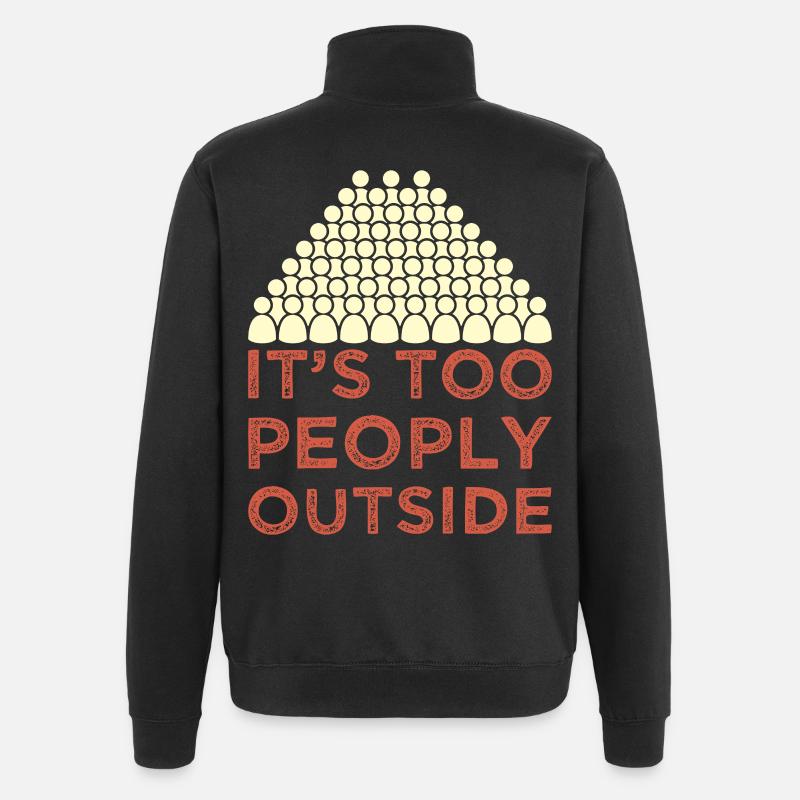 Introverti - Sweat à zip 1/4 - noir