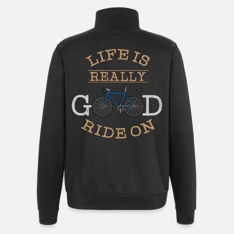 cycle - Sweat à zip 1/4 - noir