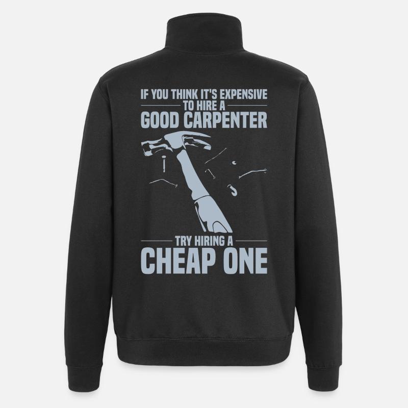 CARPENTER - Sweat à zip 1/4 - noir