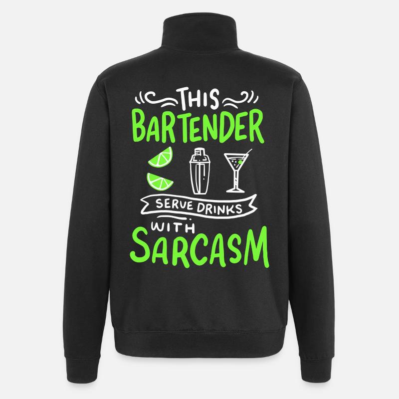 Bartender Funny Bartender - Quarter-Zip Sweatshirt - black