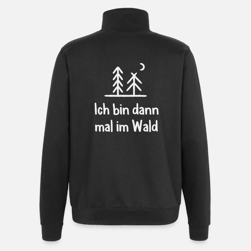 Wald Waldarbeiter Holzfäller - Quarter-Zip-Sweatshirt - Schwarz