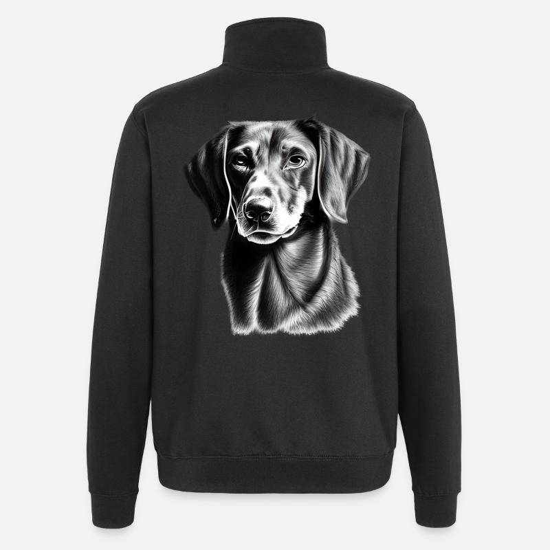 Süßer Dackel - Quarter-Zip-Sweatshirt - Schwarz