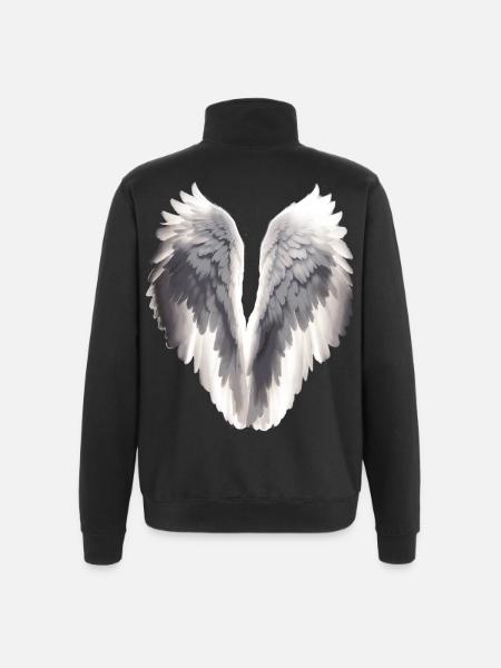 Angel wings - Quarter-Zip Sweatshirt - black
