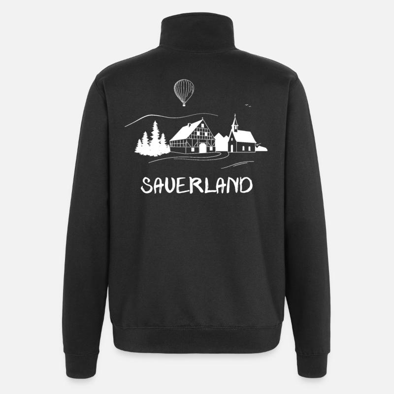 echt.SAUERLAND witt R - Quarter-Zip-Sweatshirt - Schwarz