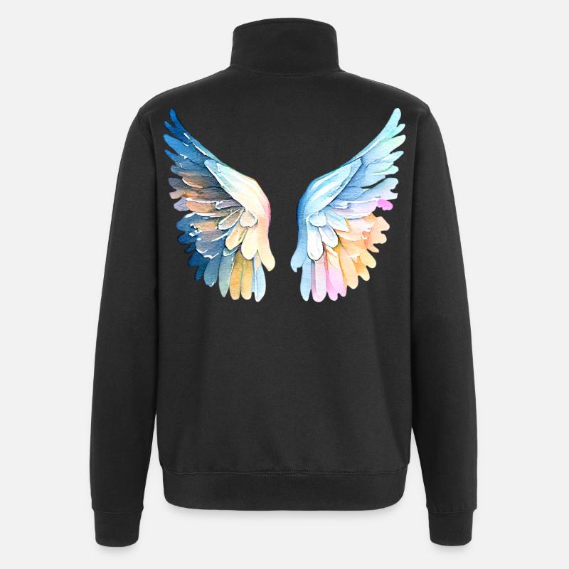 Ailes d'Ange Pastel Angelwings - Sweat à zip 1/4 - noir