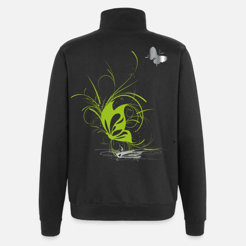 Papillon Papillon Printemps - Sweat à zip 1/4 - noir