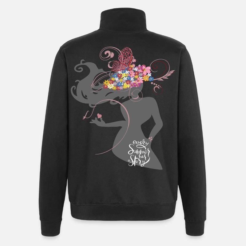 Fille Été - Sweat à zip 1/4 - noir