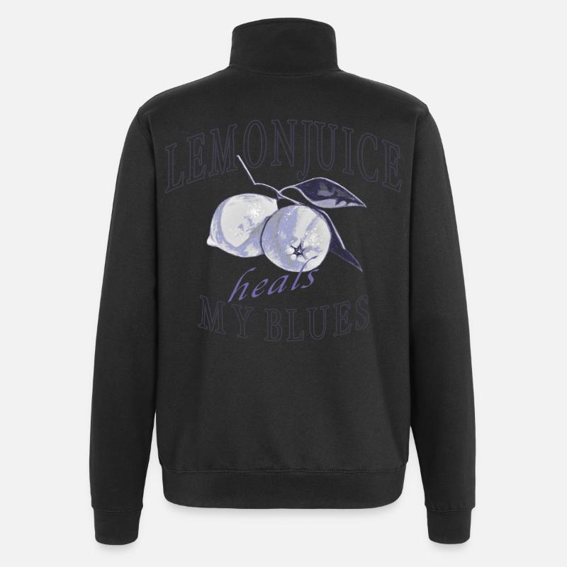 Zitronen Heilen Blues Graphic - Quarter-Zip-Sweatshirt - Schwarz