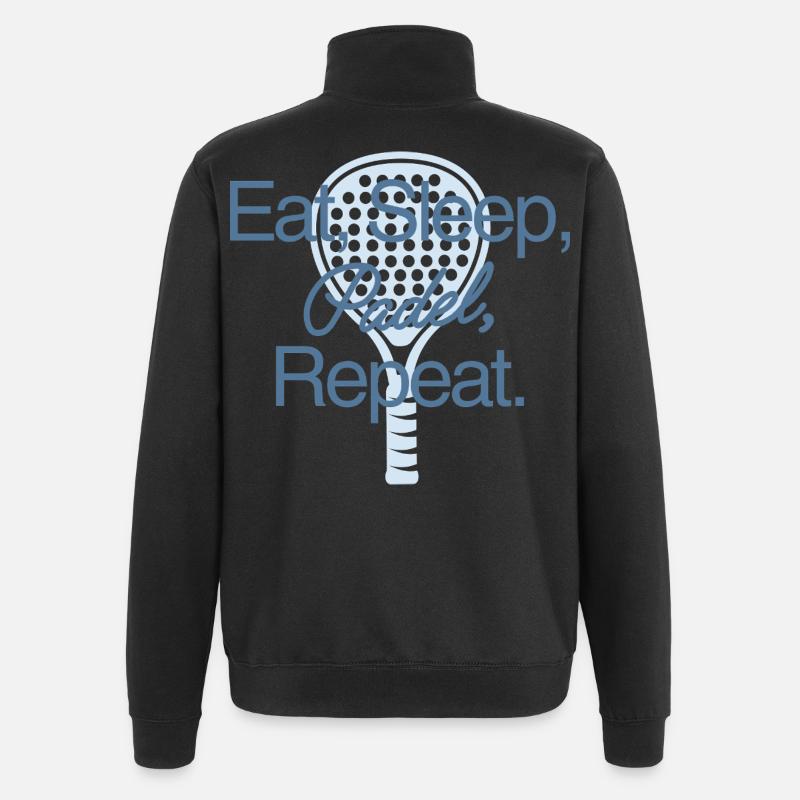 Manger dormir Padel répéter - Sweat à zip 1/4 - noir