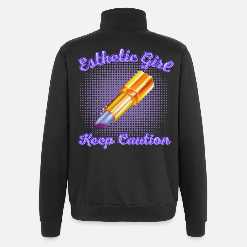 Kriegen Sie Ihren Graffiti-Lippenstift - Quarter-Zip-Sweatshirt - Schwarz