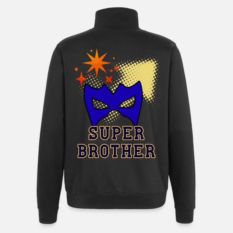 Super-Bruder - Quarter-Zip-Sweatshirt - Schwarz