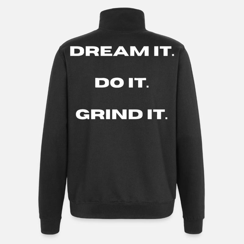 Rêvez-le, faites-le, broyez-le l LateNightgrind - Sweat à zip 1/4 - noir
