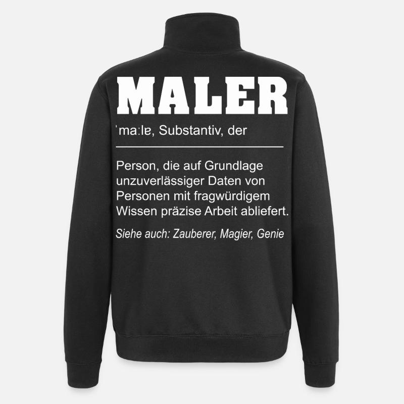 Lustige Definition Maler Beruf - Quarter-Zip-Sweatshirt - Schwarz