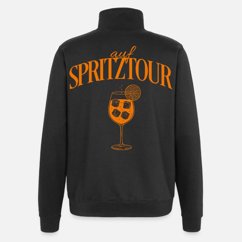 Auf Spritztour Motiv Aperitif - Quarter-Zip-Sweatshirt - Schwarz