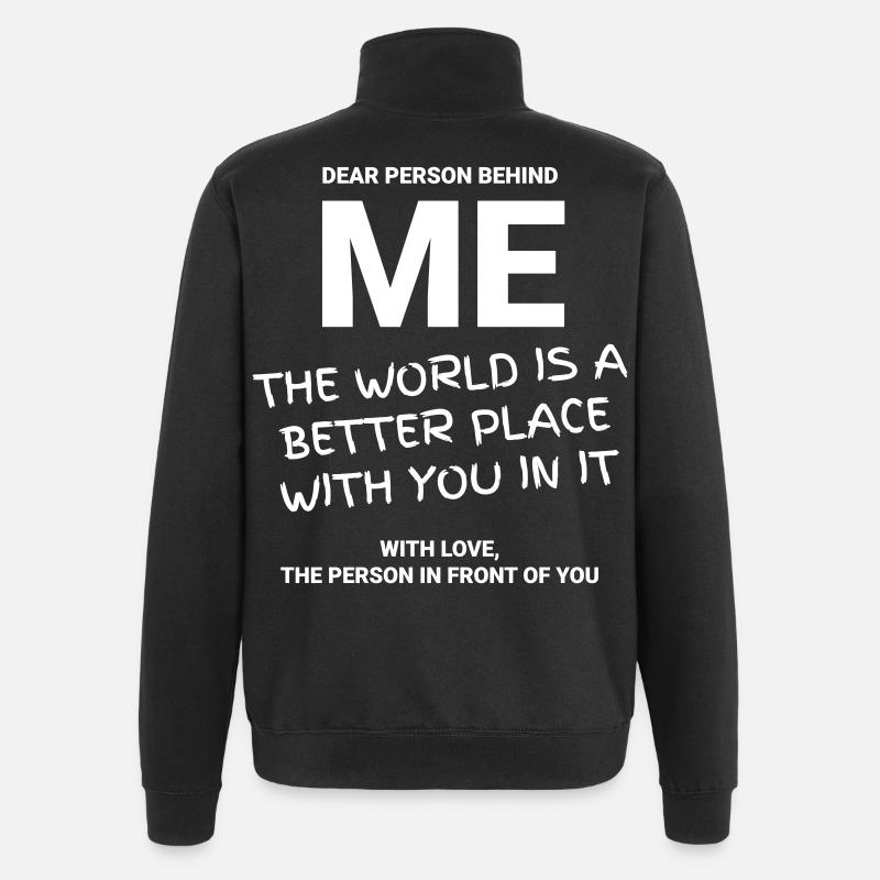 DEAR PERSON BEHIND ME - Quarter-Zip-Sweatshirt - Schwarz